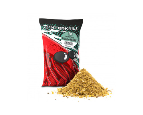 Прикормка INTERKRILL 1кг  Карась-Часник