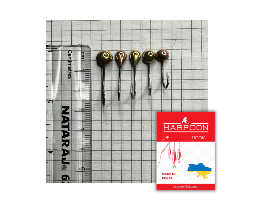 Мормишка HARPOON літня КОРОП 0,6-2,1г 5шт МІХ 3