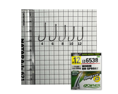 Гачки OWNER WORM BH-SPROAT  56538   9шт  № 6  (5 шт в упаковці)
