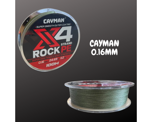 Шнур CAYMAN X4 ROCK PE 100м 0.16мм