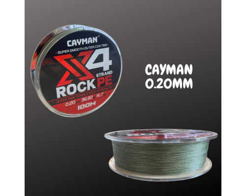 Шнур CAYMAN X4 ROCK PE 100м 0.20мм