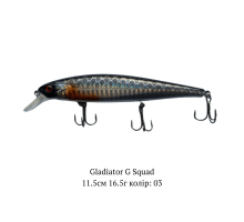 Воблер GLADIATOR "G SQUAD" 0,5-1м 16,5г 11,5см Колір 03