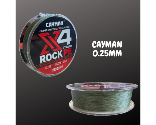 Шнур CAYMAN X4 ROCK PE 100м 0.25мм