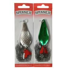 Коливалка SPINNEX ATOM 20г Срібло/зелене       (5шт в уп)