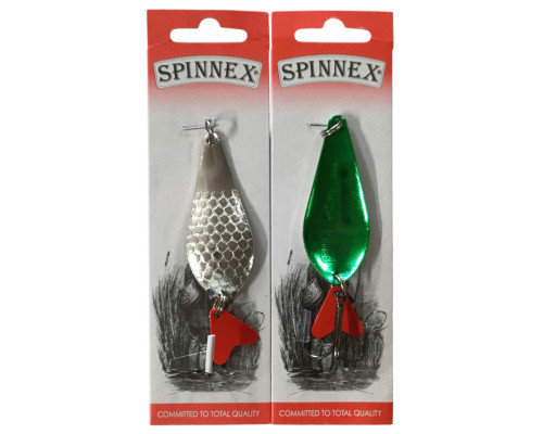 Коливалка SPINNEX ATOM 20г Срібло/зелене       (5шт в уп)