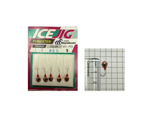 Мормишка Intech Ice Jig  Кристал  з отвором (кембрік) 0,83г D-5мм (5шт) (№03 мідь)