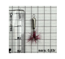 Мормишка вольфрам STREAM Чортик з мухою 5425 TF 0,63г L-8мм трійник  світлий нікель  (ціна за 1 шт)