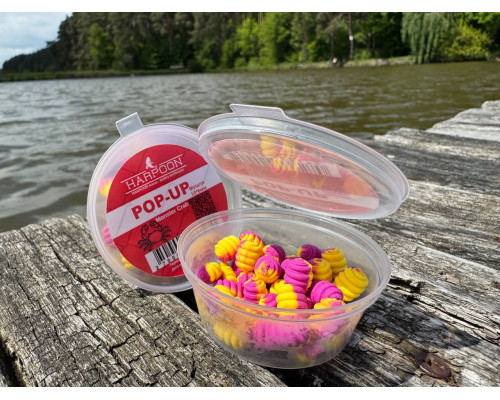Бойл HARPOON Pop UP 10*6мм МУШЛЯ жовто-фіолетовий MONSTER CRAB