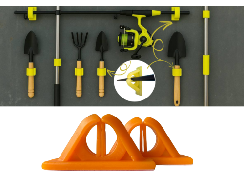 Силіконовий Самоклеючий Тримач 2шт  Колір: Помаранчевий