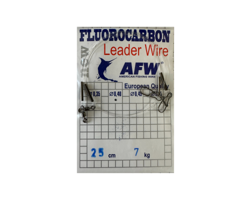 Поводок AFW Fluor 100% ОРИГІНАЛ 0.40мм 25см 7кг (2шт/пачка)