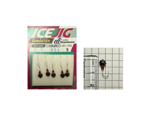 Мормишка Intech Ice Jig  Кристал  з отвором (кембрік) 0,83г D-5мм (5шт) (№04 чорний)