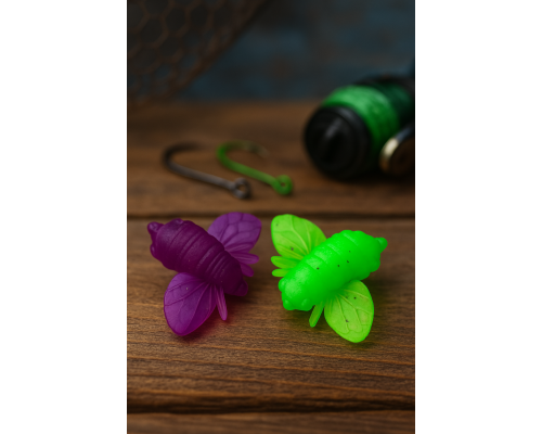 Силіконовий жук REFLEX  Color mix 2шт (Фіолетово-салатовий)