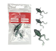 Приманка плаваюча ТЕП HARPOON Crazy Frog 2"-2шт,3"-1шт  колір 006 Прозора Зелена блискітка