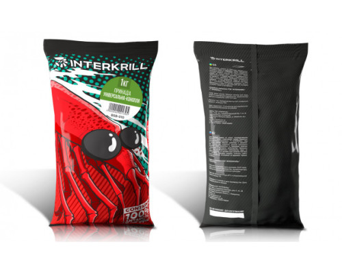 Прикормка INTERKRILL 1кг  Уніварсал-Конопля