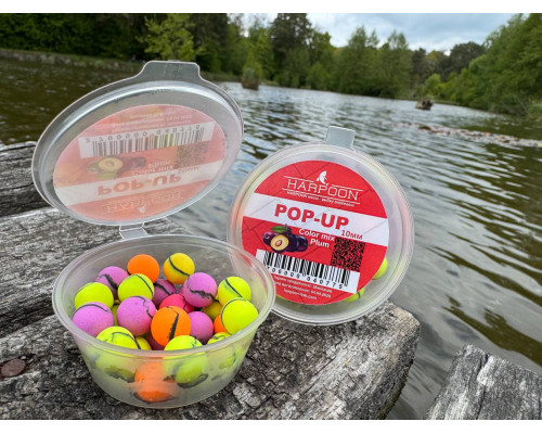 Бойл HARPOON Pop UP 10мм COLOR MIX Pokemon чорна полосочка Plum