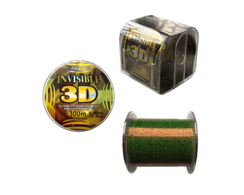 Волосінь INVISIBLE 3D 300м 0,25мм       (10шт в уп)