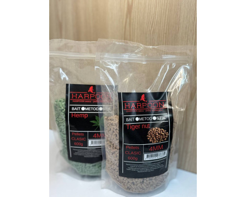 Pellets HARPOON CLASSIC Дой-Пак 4мм 600г TIGER NUT (12шт/уп)