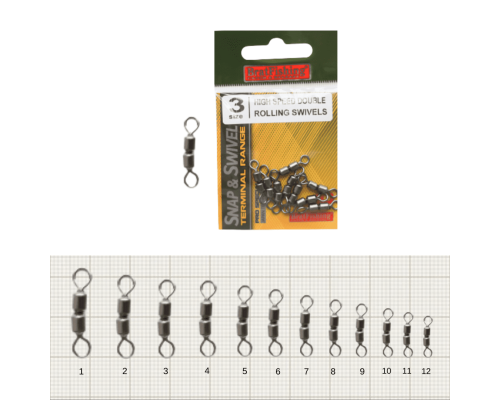 Вертлюг ПОДВІЙНИЙ BratFishing High Speed Double Rolling Swivel  №14       (10шт в уп)
