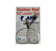 Поводок AFW Stainless ОРИГІНАЛ 1*7 25см 7кг (2шт/пачка)