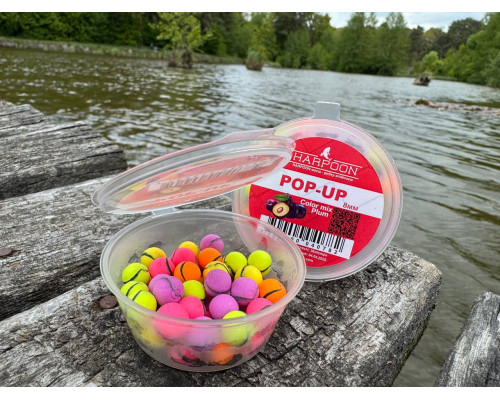 Бойл HARPOON Pop UP 8мм COLOR MIX Pokemon чорна полосочка Plum