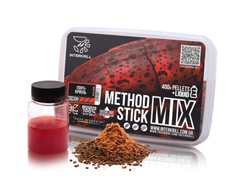 Пеллетс METHOD/STICK MIX Криль 100%  400г + Ліквід
