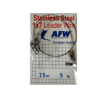 Поводок AFW Stainless ОРИГІНАЛ 1*7 25см 9кг (2шт/пачка)