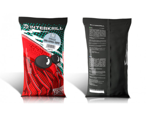 Прикормка INTERKRILL 1кг  Линь-Карась-Творог