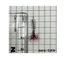 Мормишка вольфрам STREAM Чортик з мухою 5425 TF 0,63г L-8мм трійник  срібло  (ціна за 1 шт)