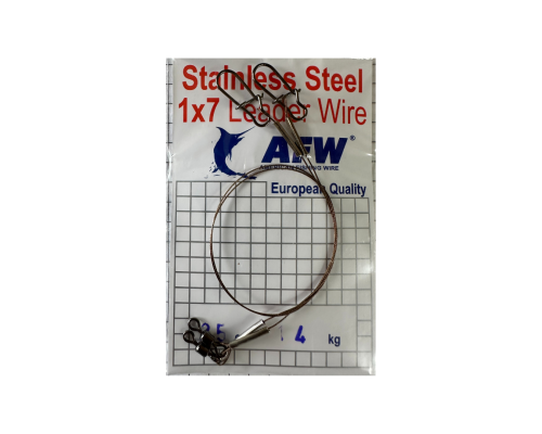 Поводок AFW Stainless ОРИГІНАЛ 1*7 25см 14кг (2шт/пачка)