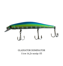 Воблер GLADIATOR "DOMINATOR" 0,8-1,2м 16,2г 11см Колір 03