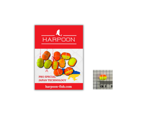 МІНІ-Бойл з резинкою HARPOON Pop UP 9*8мм 10шт Кукурудза/Спеції