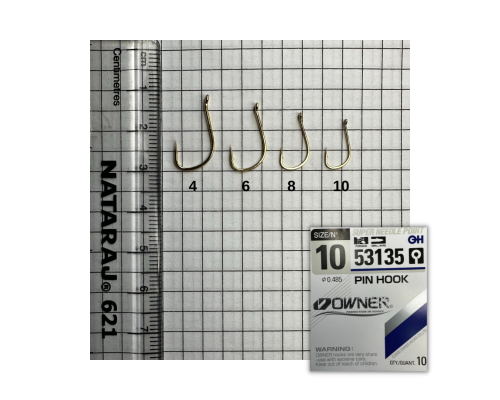Гачки OWNER  PIN HOOK GOLD 53135  8шт  № 6  (5шт в упаковці)
