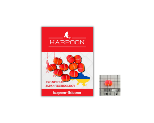 МІНІ-Бойл з резинкою HARPOON Pop UP 9*8мм 10шт Тутті фрутті/Краб