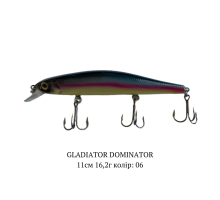 Воблер GLADIATOR "DOMINATOR" 0,8-1,2м 16,2г 11см Колір 06