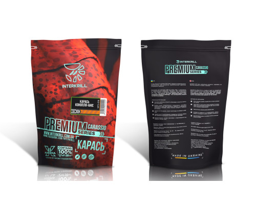 Прикормка INTERKRILL PREMIUM 1кг  Карась-Конопля-Аніс