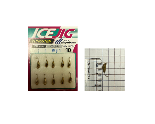 Мормишка Intech Ice Jig  Рижский банан з петелькою 0,49г L-7мм(10шт) (№01 золото)