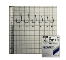 Гачки OWNER  PINT HOOK BLUE  53117  12шт  №10  (5 шт в упаковці)