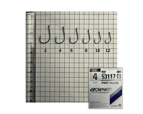 Гачки OWNER  PINT HOOK BLUE  53117  12шт  №10  (5 шт в упаковці)