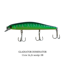Воблер GLADIATOR "DOMINATOR" 0,8-1,2м 16,2г 11см Колір 08