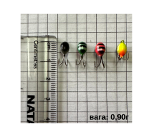 Мормишка вольфрамова  STREAM К 2140  плавунець з отвором 4,0мм 0,90гр МІХ  (ціна за 1 шт)
