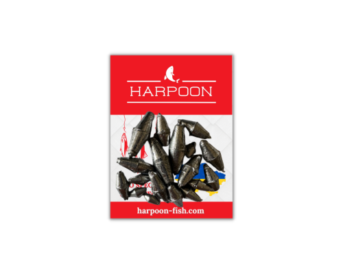 НАБІР Грузил HARPOON Оливка 18шт (1,2,3,4,5,7г по 3шт)