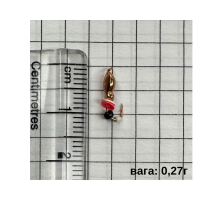 Мормишка вольфрамова  STREAM 4525 Німфа вушко з паєтками і бісером 2,5мм 0,27гр мідь(ціна за 1 шт)