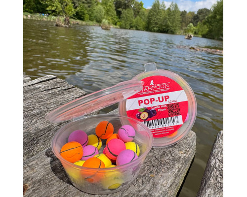 Бойл HARPOON Pop UP 12мм COLOR MIX Pokemon чорна полосочка Plum