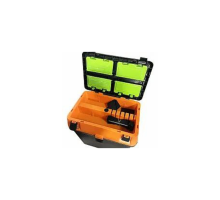 Ящик зимовий чорний з помаранчевою кришкою