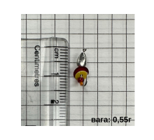 Мормишка вольфрам STREAM 4530SIL B Німфа вушко з паєтками і бісером 8мм 0,55гр срібло (ціна за 1 шт)