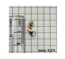 Мормишка вольфрамова  STREAM 4525 Німфа вушко з паєтками і бісером 2,5мм 0,27гр золото(ціна за 1 шт)