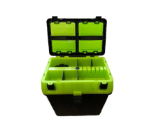 Ящик зимовий чорний з зеленою кришкою