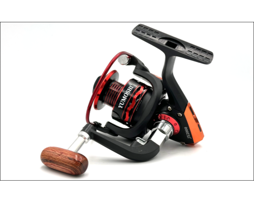 Котушка YUMOSHI JX2000 BLACK/RED 5:1 Металева шпуля