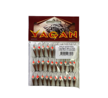 Блешня зимоваYAGAN "Коза-Драч2" вага 1,5г L-2см МІДЬ (набір 30шт) 2-х крючкова