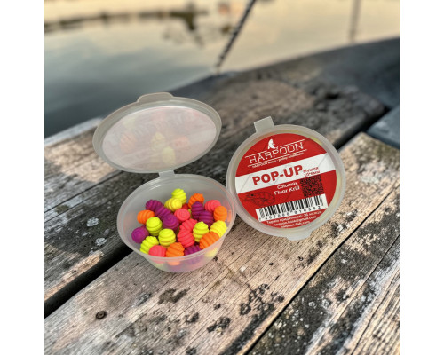 Бойл HARPOON Pop UP 10*6мм МУШЛЯ COLOR MIX (FLUOR) KRILL